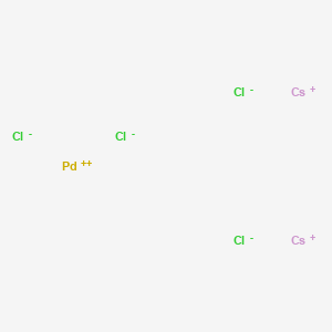 molecular formula Cl4Cs2Pd B082637 Palladate(2-), tetrachloro-, dicesium, (SP-4-1)- CAS No. 13820-33-2