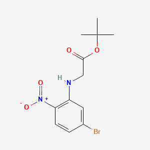 molecular formula C12H15BrN2O4 B8263773 tert-Butyl (5-bromo-2-nitrophenyl)glycinate 
