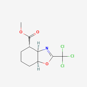 molecular formula C10H12Cl3NO3 B8263979 methyl (3aR,4S,7aS)-2-(trichloromethyl)-3a,4,5,6,7,7a-hexahydro-1,3-benzoxazole-4-carboxylate 