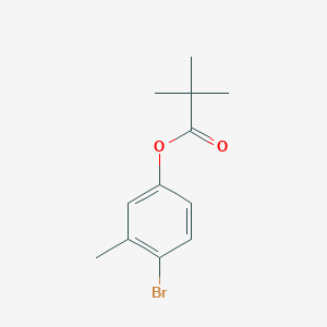 molecular formula C12H15BrO2 B8264011 4-Bromo-3-methylphenyl pivalate 