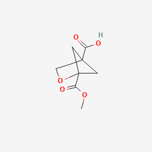 molecular formula C8H10O5 B8264285 1-Methoxycarbonyl-2-oxabicyclo[2.1.1]hexane-4-carboxylic acid 