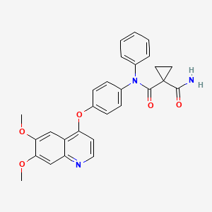 molecular formula C28H25N3O5 B8264344 Desfluoro cabozantinib 