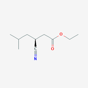 molecular formula C10H17NO2 B8264351 Ethyl (S)-3-cyano-5-methylhexanoate 