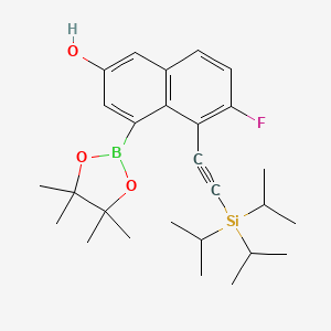 6-Fluoro-4-(4,4,5,5-tetramethyl-1,3,2-dioxaborolan-2-yl)-5-((triisopropylsilyl)ethynyl)naphthalen-2-ol