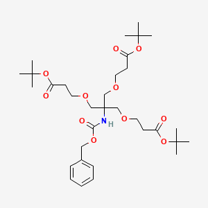 molecular formula C33H53NO11 B8264460 di-tert-Butyl3,3'-[[2-[[(Benzyloxy)carbonyl]amino]-2-[[3-(tert-butoxy)-3-oxopropoxy]methyl]propane-1,3-diyl]bis(oxy)]dipropanoate 
