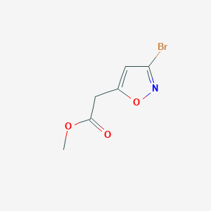 molecular formula C6H6BrNO3 B8264487 Methyl 2-(3-bromoisoxazol-5-yl)acetate 