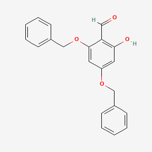 molecular formula C21H18O4 B8264514 2,4-Bis(benzyloxy)-6-hydroxybenzaldehyde CAS No. 863237-56-3