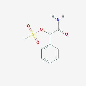 molecular formula C9H11NO4S B8264521 Carbamoyl(phenyl)methyl methanesulfonate 