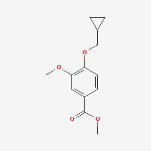 molecular formula C13H16O4 B8264526 Methyl 4-(cyclopropylmethoxy)-3-methoxybenzoate 