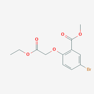 molecular formula C12H13BrO5 B8264599 Methyl 2-((ethoxycarbonyl)methoxy)-5-bromobenzoate 