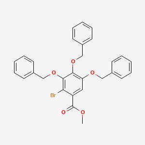 molecular formula C29H25BrO5 B8264629 Methyl 3,4,5-tris(benzyloxy)-2-bromobenzoate 