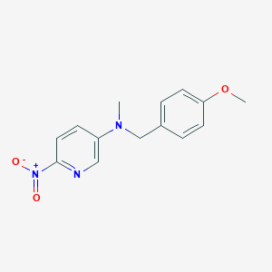 molecular formula C14H15N3O3 B8264774 N-[(4-Methoxyphenyl)methyl]-N-methyl-6-nitropyridin-3-amine 
