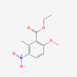 molecular formula C11H13NO5 B8264850 Ethyl 6-methoxy-2-methyl-3-nitrobenzoate 