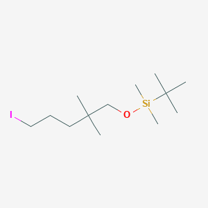 molecular formula C13H29IOSi B8264911 tert-Butyl((5-iodo-2,2-dimethylpentyl)oxy)dimethylsilane 