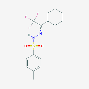 molecular formula C15H19F3N2O2S B8264918 N-[(1-cyclohexyl-2,2,2-trifluoroethylidene)amino]-4-methylbenzenesulfonamide 
