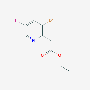molecular formula C9H9BrFNO2 B8265126 Ethyl 2-(3-bromo-5-fluoropyridin-2-yl)acetate 