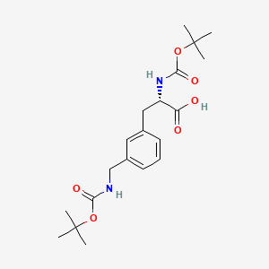 molecular formula C20H30N2O6 B8265387 (S)-2-((Tert-butoxycarbonyl)amino)-3-(3-(((tert-butoxycarbonyl)amino)methyl)phenyl)propanoic acid 
