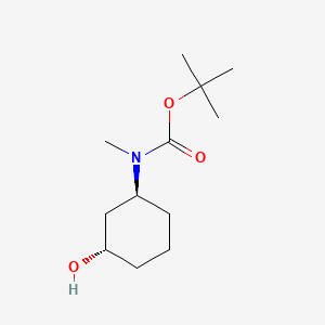molecular formula C12H23NO3 B8265599 trans-Tert-butyl (3-hydroxycyclohexyl)(methyl)carbamate 