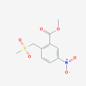 molecular formula C10H11NO6S B8265710 Methyl 2-((methylsulfonyl)methyl)-5-nitrobenzoate 