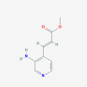 molecular formula C9H10N2O2 B8265825 Methyl (E)-3-(3-aminopyridin-4-YL)acrylate 