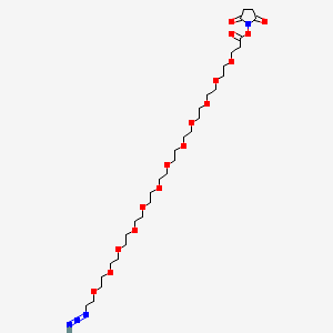 molecular formula C31H57N4O16+ B8265993 NHS-PEG12-azide 