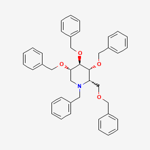 molecular formula C41H43NO4 B8266108 N-BENZYL-2,3,4,6-TETRA-O-BENZYL-1,5-DIDEOXY-IMINO-L-IDITOL 