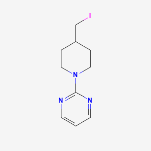 molecular formula C10H14IN3 B8266159 2-[4-(iodomethyl)piperidin-1-yl]pyrimidine 