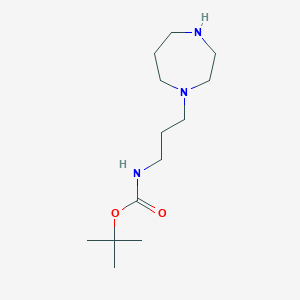 molecular formula C13H27N3O2 B8266217 Tert-butyl (3-(1,4-diazepan-1-YL)propyl)carbamate 