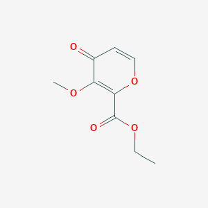 molecular formula C9H10O5 B8266304 Ethyl 3-methoxy-4-oxo-4H-pyran-2-carboxylate 