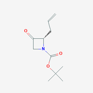 molecular formula C11H17NO3 B8266349 tert-butyl (2S)-2-allyl-3-oxo-azetidine-1-carboxylate 