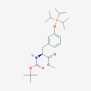 molecular formula C24H41NO5Si B8266516 methyl (S)-2-((tert-butoxycarbonyl)amino)-3-(3-((triisopropylsilyl)oxy)phenyl)propanoate 