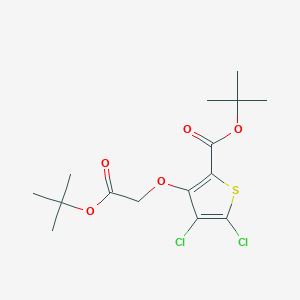 molecular formula C15H20Cl2O5S B8266634 Tert-butyl 3-(2-(tert-butoxy)-2-oxoethoxy)-4,5-dichlorothiophene-2-carboxylate 