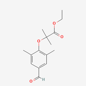 molecular formula C15H20O4 B8266643 Ethyl 2-(4-formyl-2,6-dimethylphenoxy)-2-methylpropanoate 