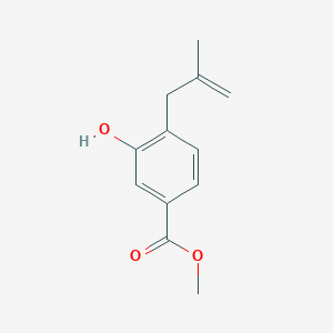 molecular formula C12H14O3 B8266683 methyl 3-hydroxy-4-(2-methylallyl)benzoate 