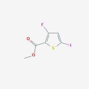 molecular formula C6H4FIO2S B8266714 Methyl 3-fluoro-5-iodothiophene-2-carboxylate 