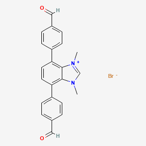 4,7-Bis(4-formylphenyl)-1,3-dimethyl-1H-benzo[d]imidazol-3-ium bromide