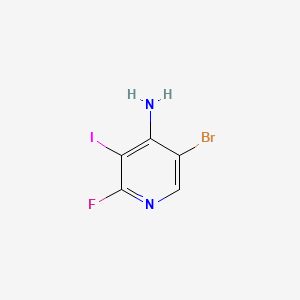 molecular formula C5H3BrFIN2 B8266804 5-Bromo-2-fluoro-3-iodopyridin-4-amine 