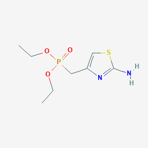 molecular formula C8H15N2O3PS B8266817 Diethyl P-[(2-amino-4-thiazolyl)methyl]phosphonate 