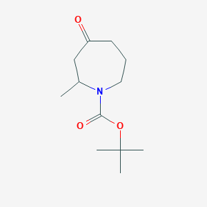 molecular formula C12H21NO3 B8266921 Tert-butyl 2-methyl-4-oxo-azepane-1-carboxylate 