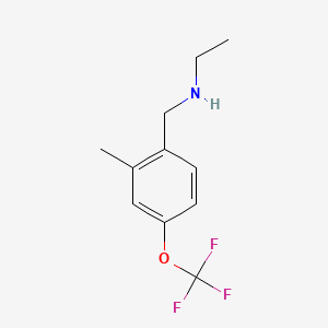 molecular formula C11H14F3NO B8267171 N-(2-Methyl-4-(trifluoromethoxy)benzyl)ethanamine 