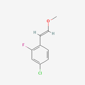 molecular formula C9H8ClFO B8267208 (E)-4-Chloro-2-fluoro-1-(2-methoxyvinyl)benzene 