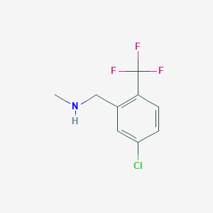 {[5-Chloro-2-(trifluoromethyl)phenyl]methyl}(methyl)amine