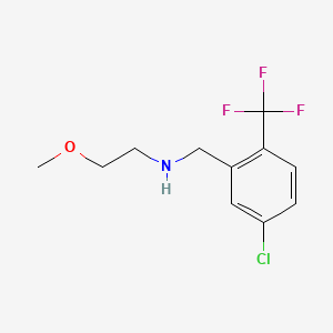 molecular formula C11H13ClF3NO B8267514 N-(5-Chloro-2-(trifluoromethyl)benzyl)-2-methoxyethanamine 
