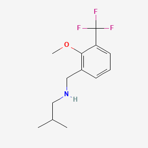 molecular formula C13H18F3NO B8267942 N-(2-Methoxy-3-(trifluoromethyl)benzyl)-2-methylpropan-1-amine 