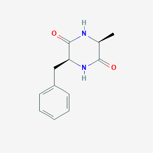 molecular formula C12H14N2O2 B082681 (3S,6S)-3-Benzyl-6-methylpiperazine-2,5-dione CAS No. 15180-22-0
