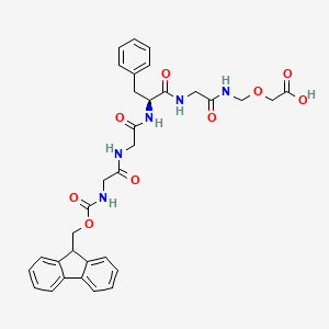 molecular formula C33H35N5O9 B8268300 Fmoc-Gly-Gly-Phe-Gly-NH-CH2-O-CH2COOH 