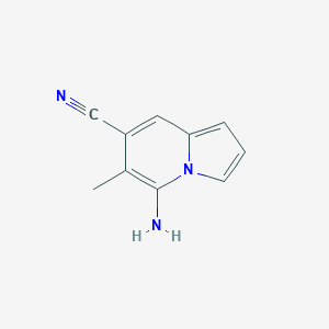 molecular formula C10H9N3 B8268638 5-Amino-6-methylindolizine-7-carbonitrile 