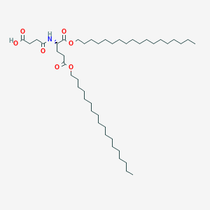 molecular formula C45H85NO7 B8268713 L-Glutamic acid, N-(3-carboxy-1-oxopropyl)-, 1,5-dioctadecyl ester 