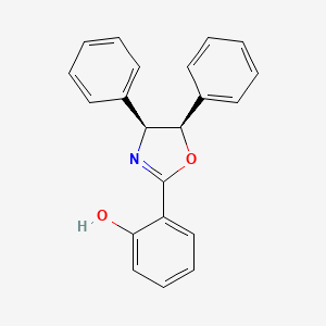 molecular formula C21H17NO2 B8268866 2-[(4S,5R)-4,5-Dihydro-4,5-diphenyl-2-oxazolyl]phenol 