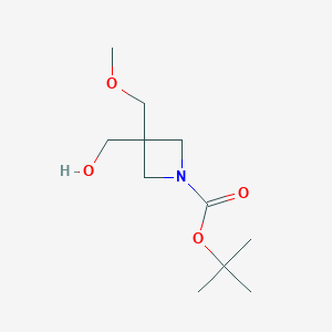 molecular formula C11H21NO4 B8269007 Tert-butyl 3-(hydroxymethyl)-3-(methoxymethyl)azetidine-1-carboxylate 
